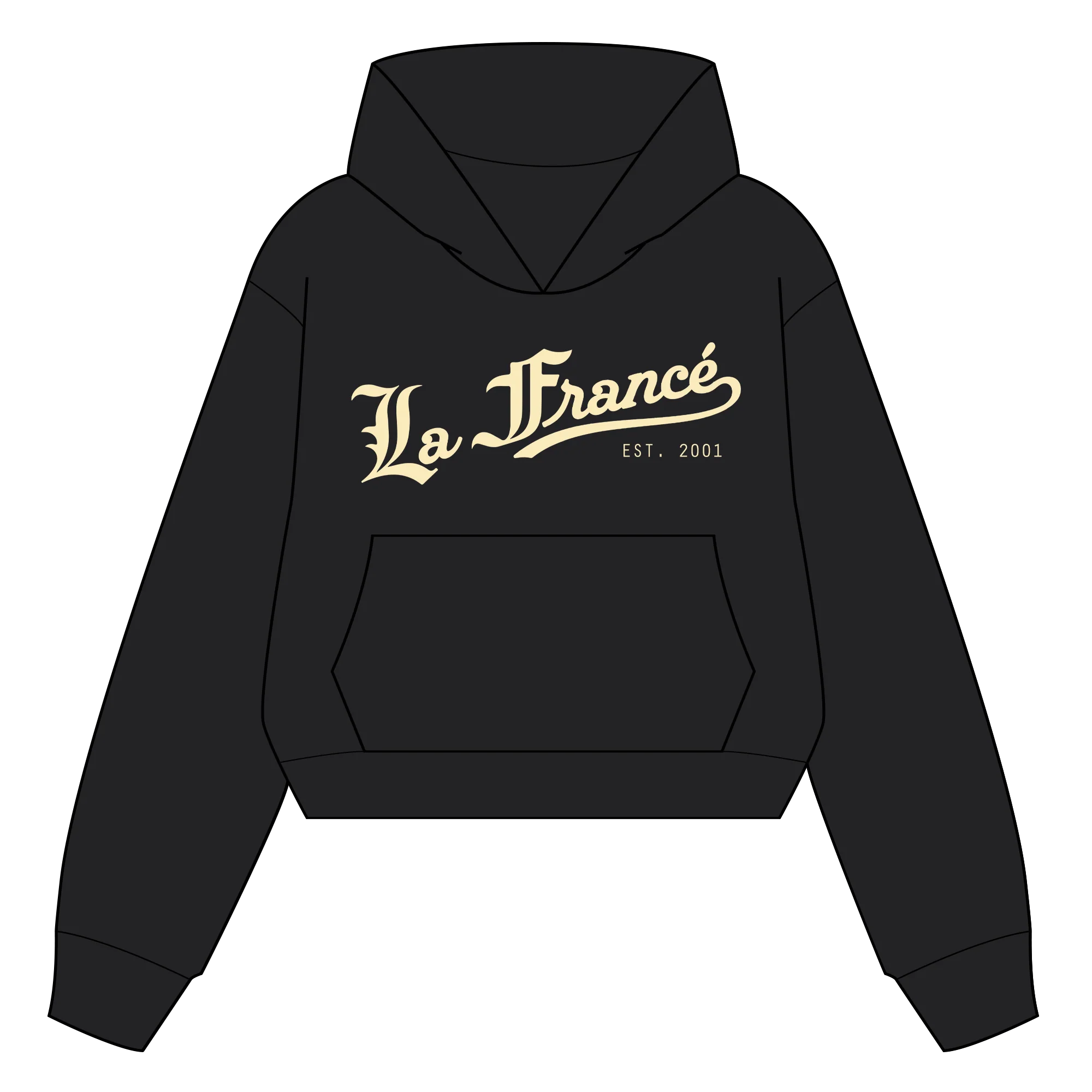 Est. 2001 Womens Crop Hoodie - Image 3